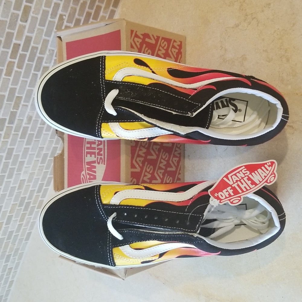 Beautiful Rare Vans  Flame Shoe.